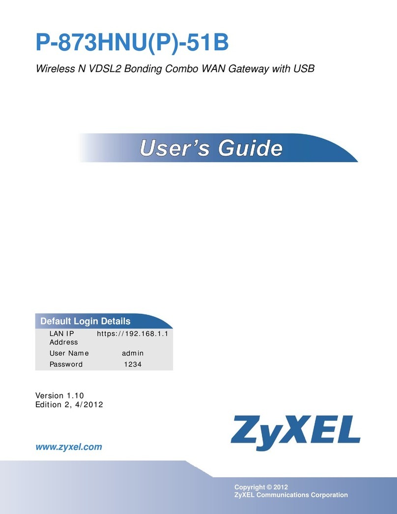 ZyXEL Communications P-873HNU-51B user guide