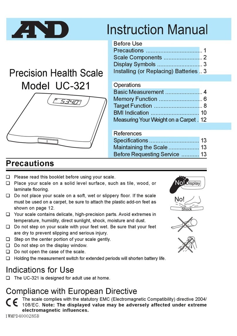 A&D UC-321 instruction manual