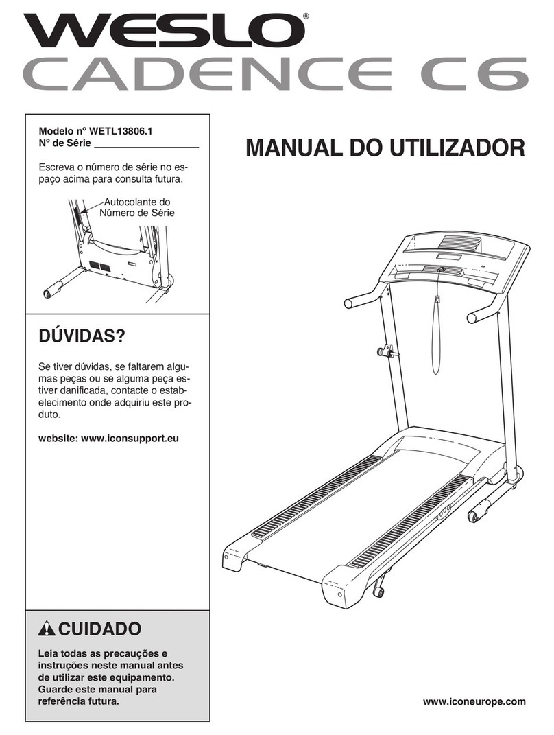 Weslo Cadence C6 Treadmill Setup guide