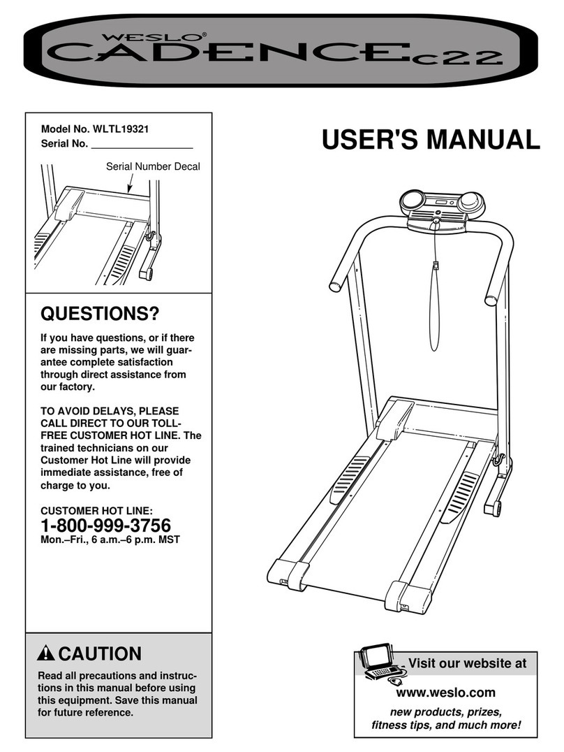 Weslo CADENCE c22 User manual
