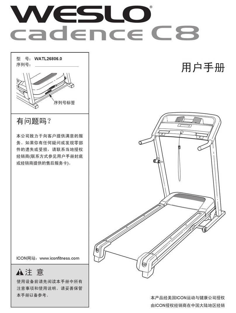 Weslo Cadence 80 Treadmill manual