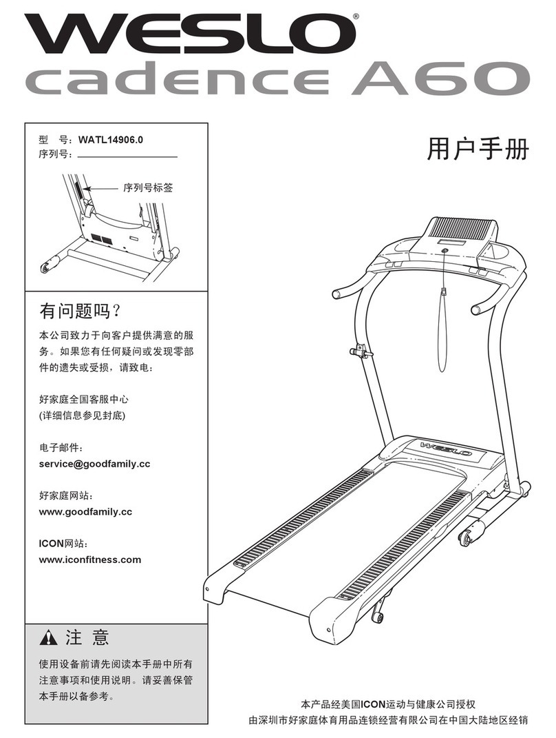 Weslo Cadence A60 Treadmill manual