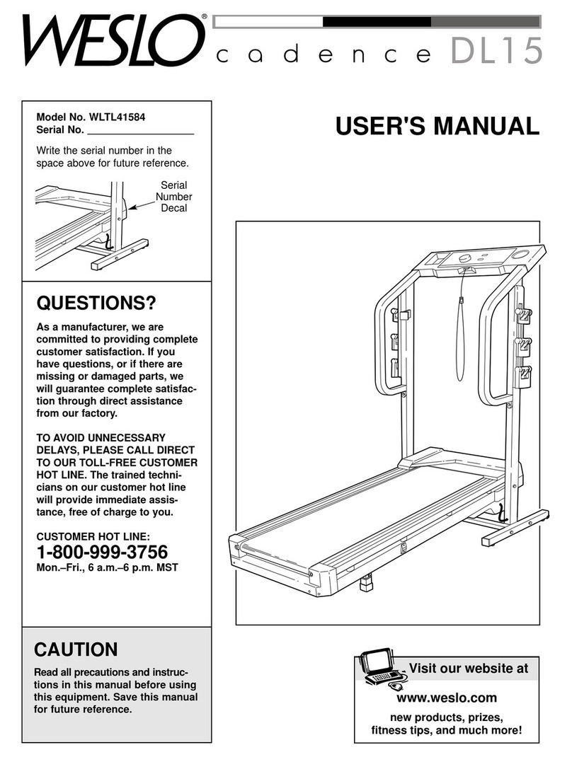 Weslo Cadence Dl15 User manual Weslo Cadence Dl15 User manual