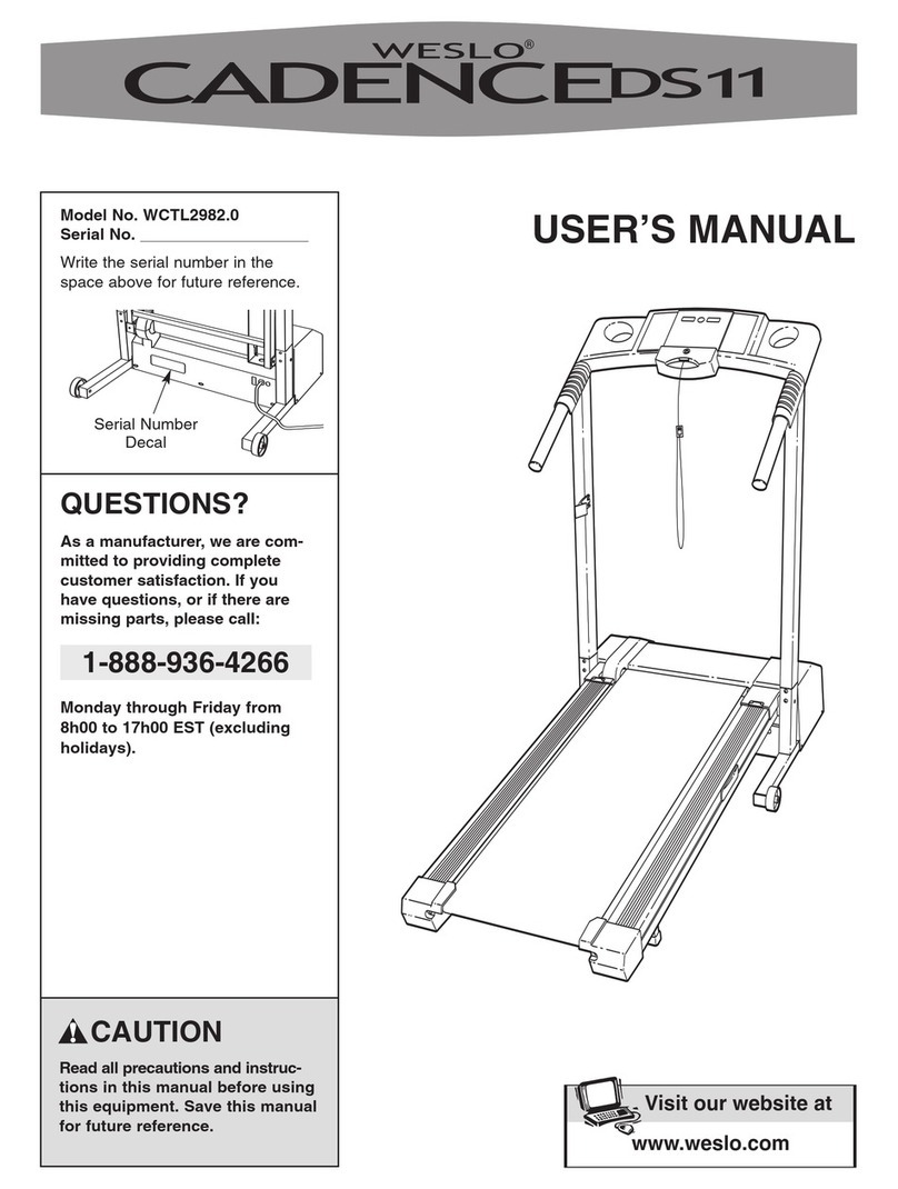 Weslo Cadence Ds11 User manual