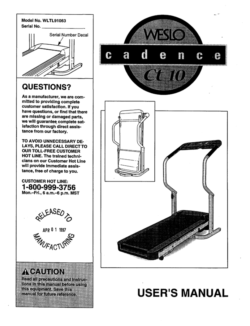 Weslo Cadence Ct10 manual