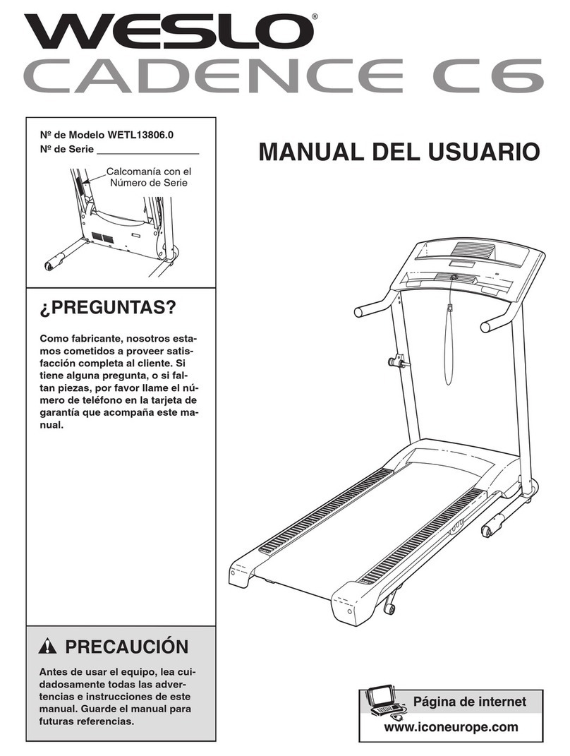 Weslo Cadence C6 Treadmill User guide