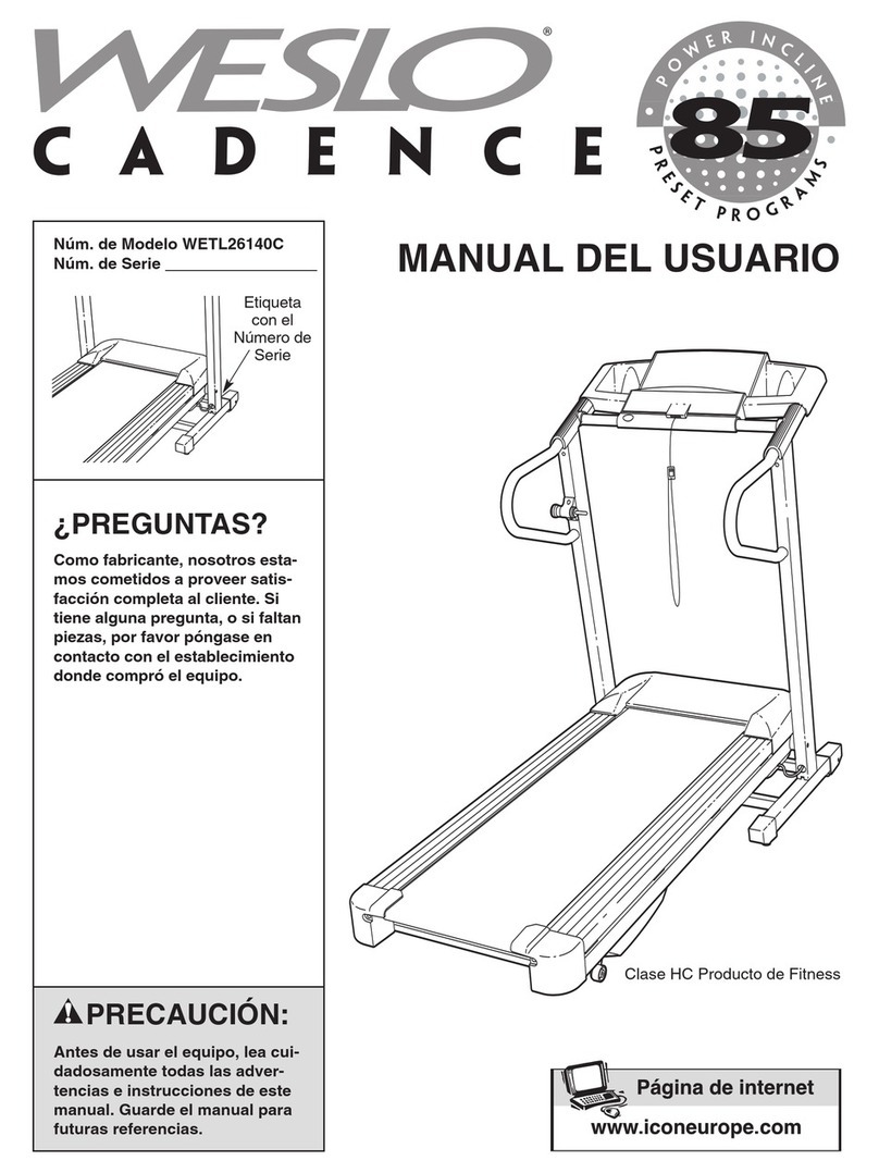 Weslo Cadence 85 User guide
