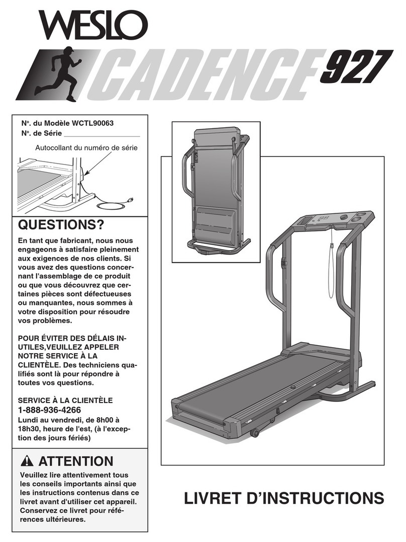 Weslo Cadence 927 User manual