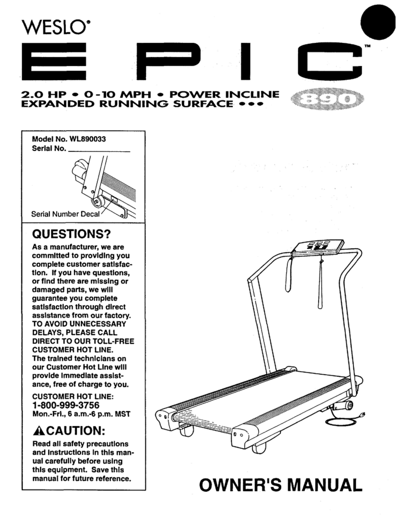 Weslo Cadence 890 manual