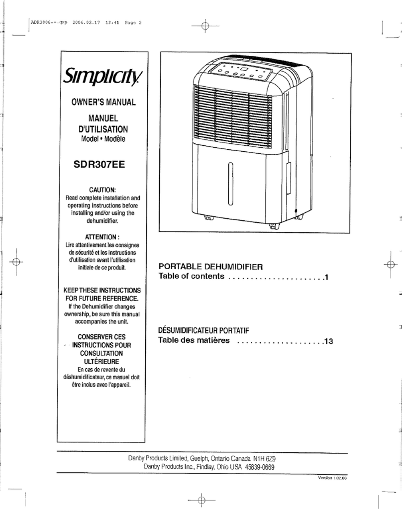 Simplicity SDR307EE owner's manual