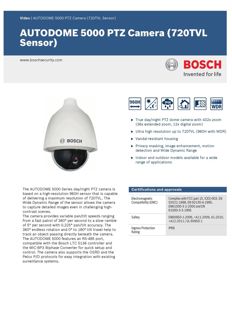 Bosch AUTODOME 5000 PTZ quick guide