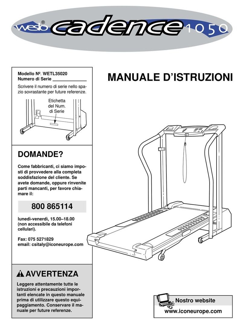 Weslo Cadence 1050 Manuale d'istruzioni