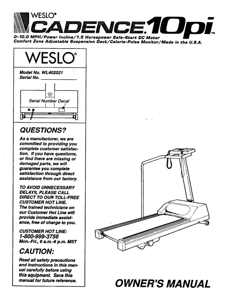 Weslo 10pi manual