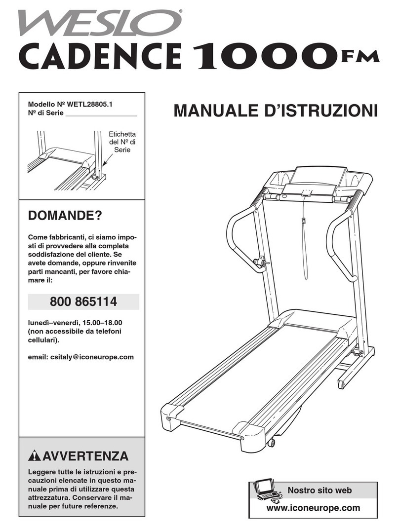 Weslo Cadence 1000 Fm Manuale d'istruzioni