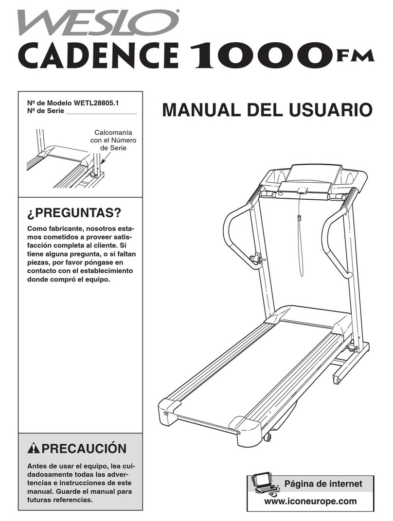 Weslo Cadence 1000 Fm Manual Del Usuario Weslo Cadence 1000 Fm Manual Del Usuario