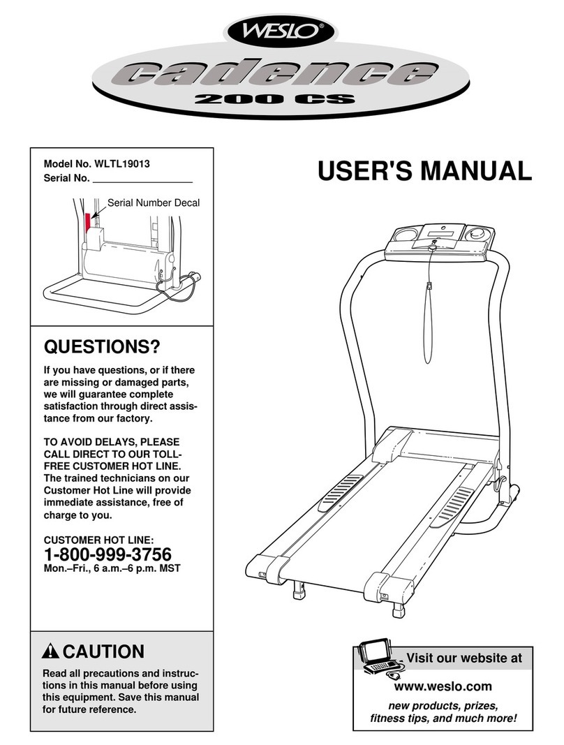 Weslo Cadence 200cs User manual