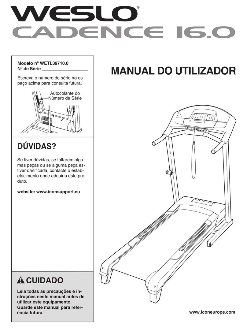 Weslo Cadence 16.0 Cwl Treadmill Setup guide