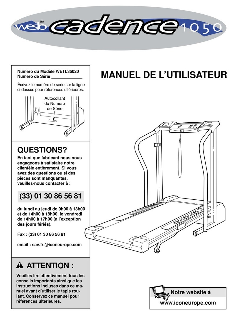 Weslo Cadence 1050 Manuel de l'utilisateur