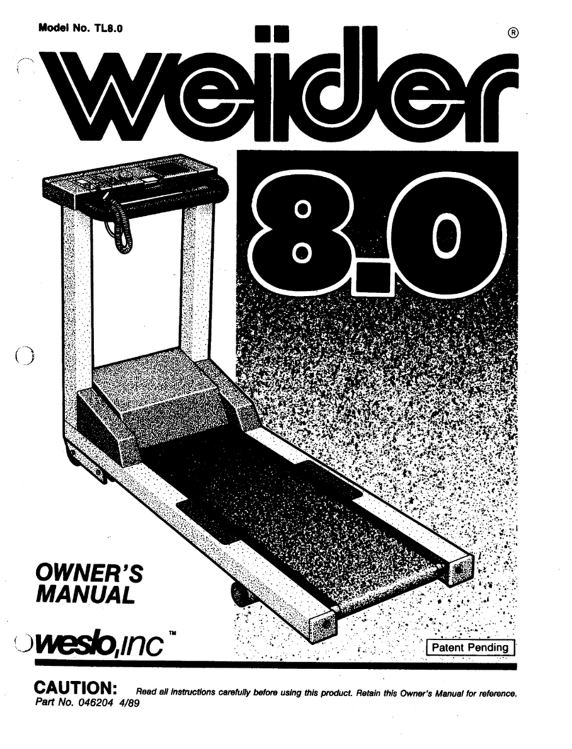 Weslo Weider 8.0 User manual