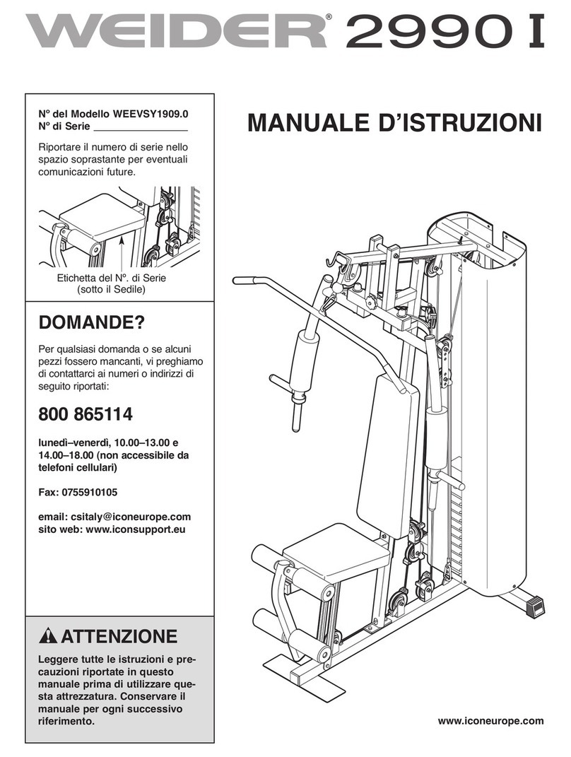Weider 2990 I Manuale d'istruzioni