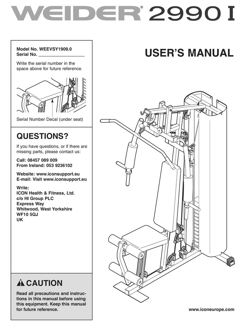Weider 2990 I User manual