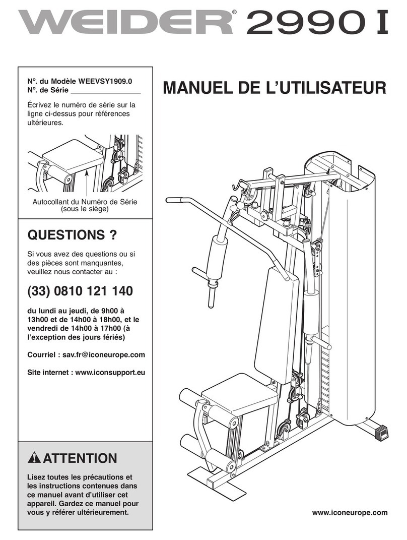 Weider 2990 I Manuel de l'utilisateur