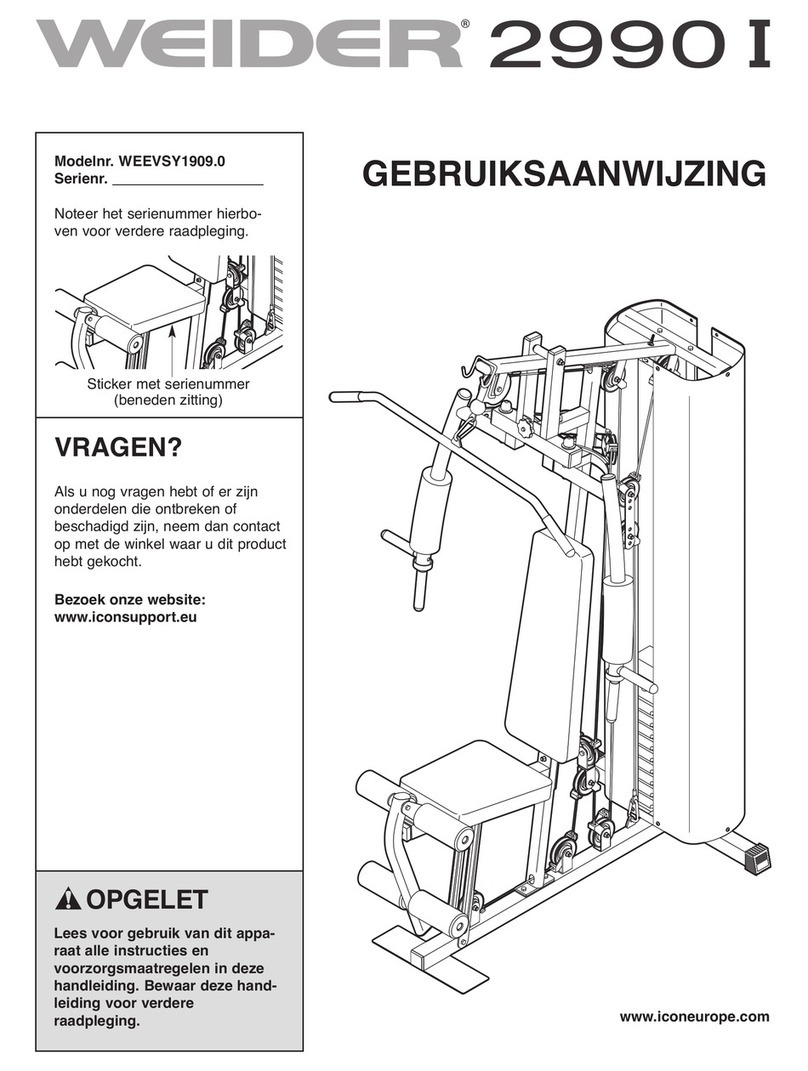 Weider 2990 I System manual Weider 2990 I System manual