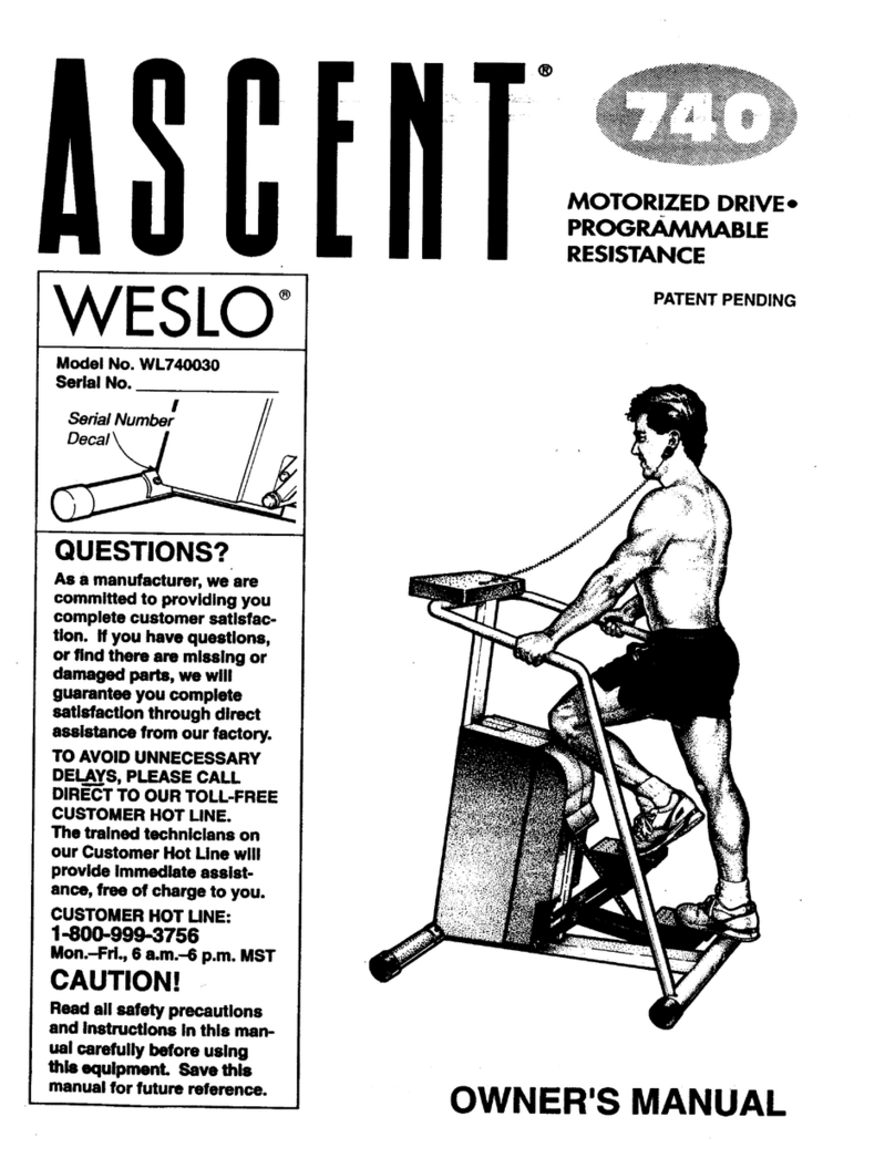 Weslo Ascent 740 manual