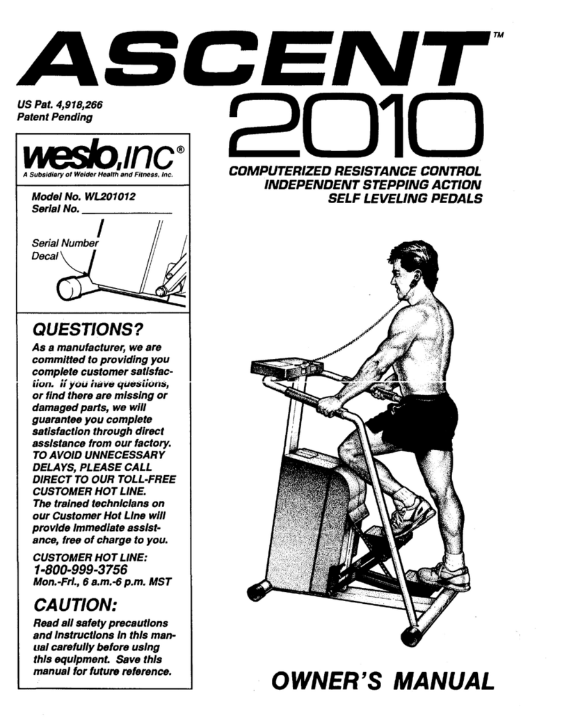 Weslo Ascent 2010 manual