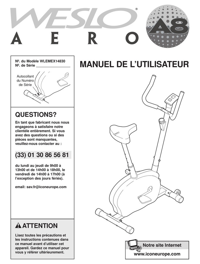 Weslo Aero A8 Manuel de l'utilisateur