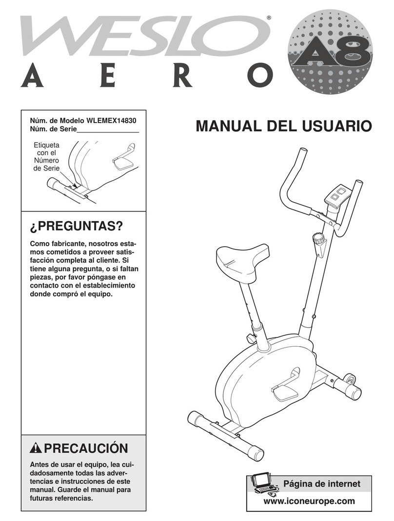 Weslo Aero A8 User guide