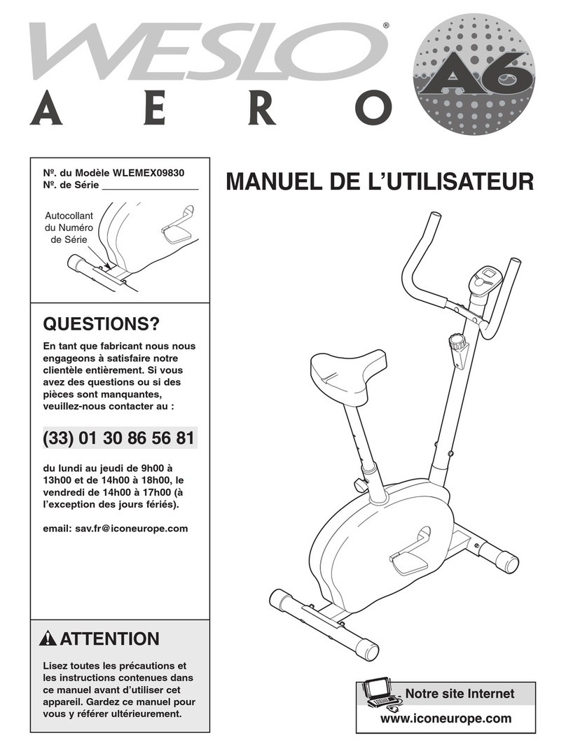Weslo Aero A6 Manuel de l'utilisateur