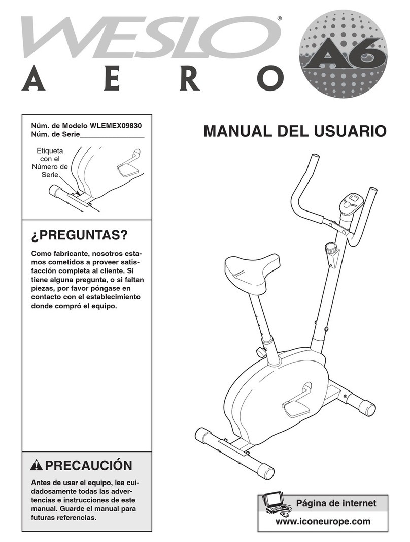 Weslo Aero A6 Manual Del Usuario
