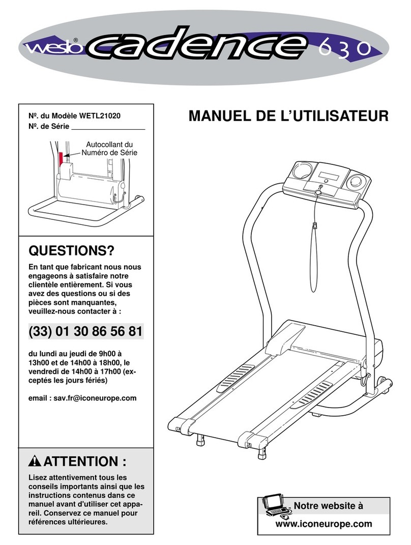 Weslo Cadence 630 User manual