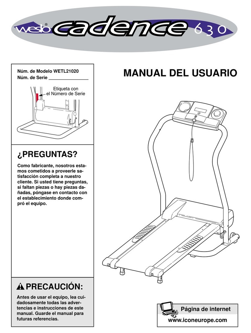 Weslo Cadence 630 Manual Del Usuario