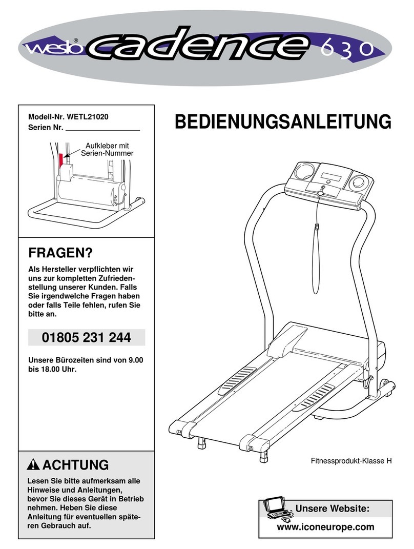 Weslo Cadence 630 Bedienungsanleitung