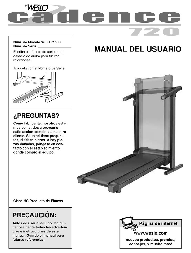 Weslo Cadence 720 User guide