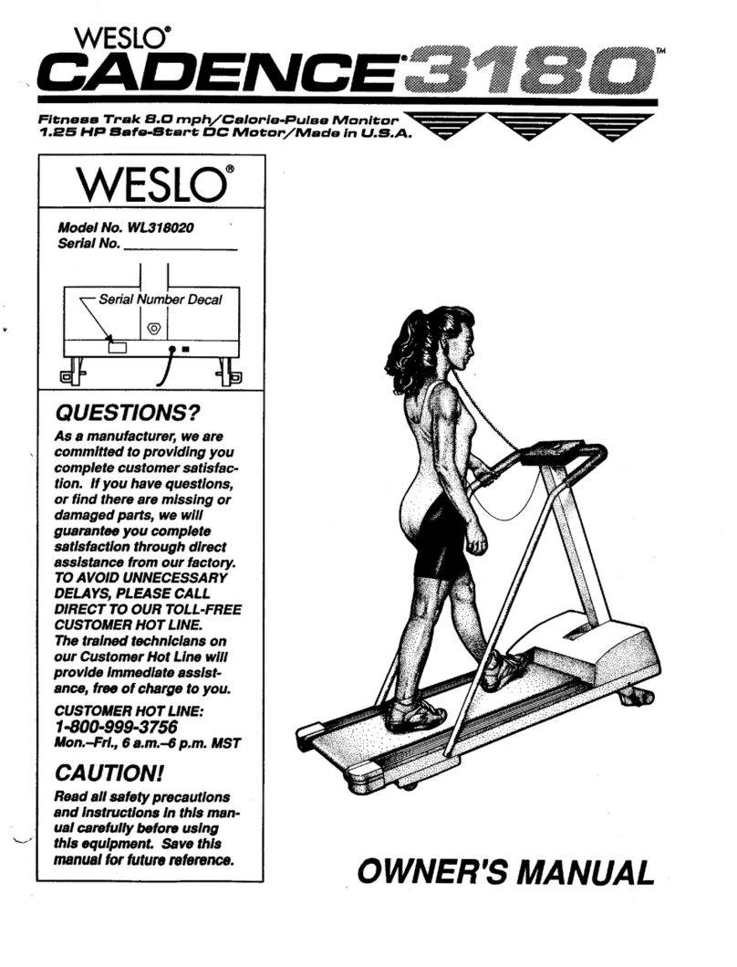Weslo Cadence 3180 manual