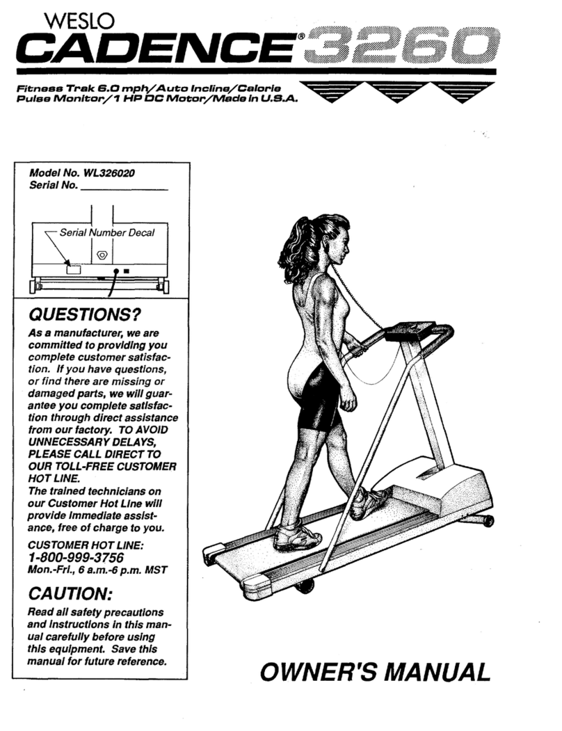 Weslo Cadence 3260 manual
