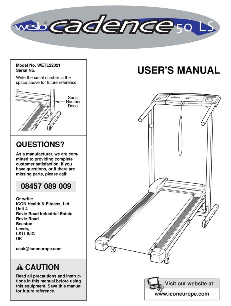 Weslo Cadence 50 Ls user manual