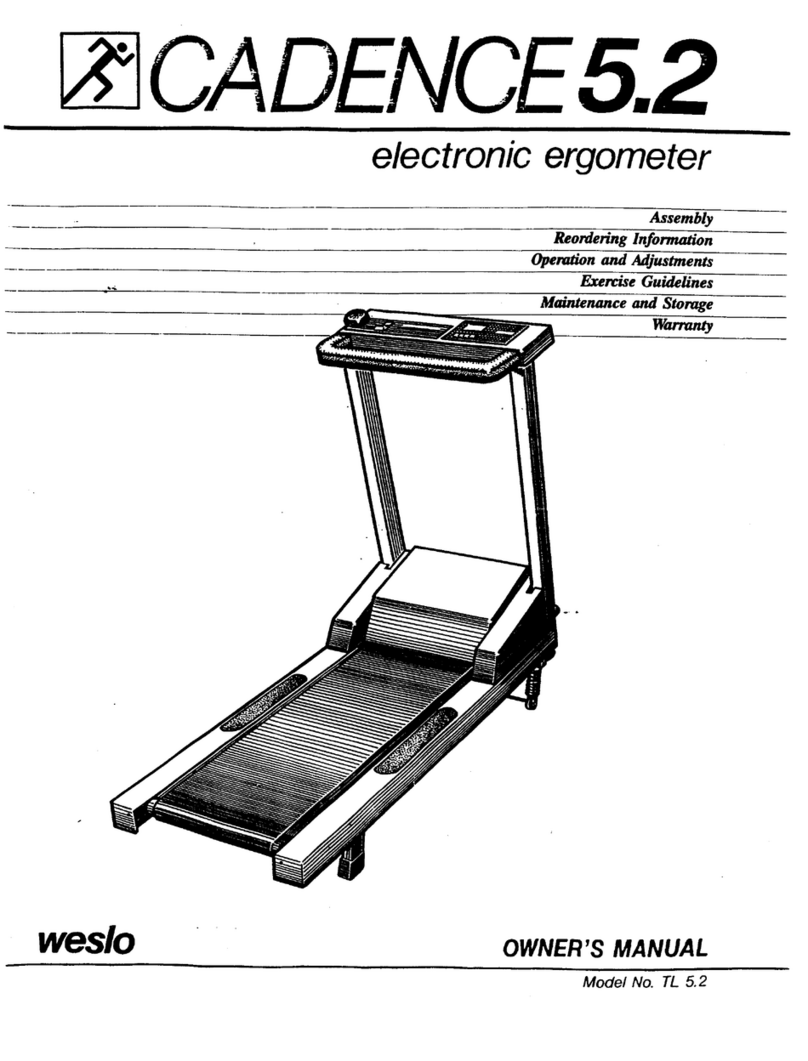 Weslo Cadence 5.2 W/pulse User manual