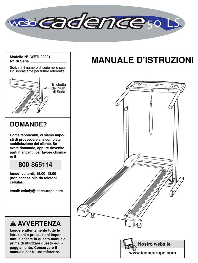 Weslo Cadence 50 Ls Operating and maintenance manual