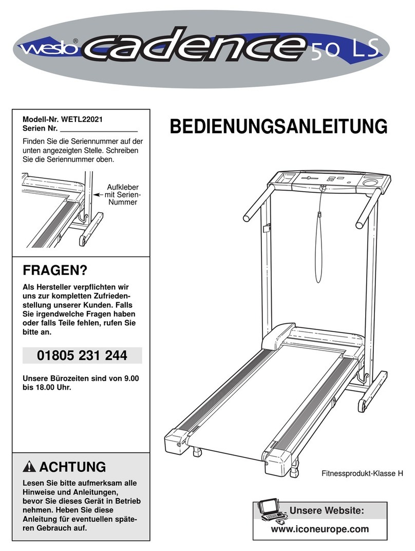 Weslo Cadence 50 Ls Bedienungsanleitung