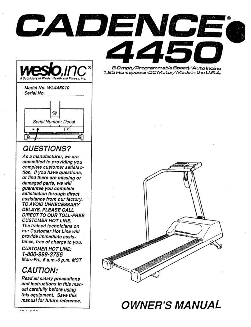 Weslo Cadence 4450 manual