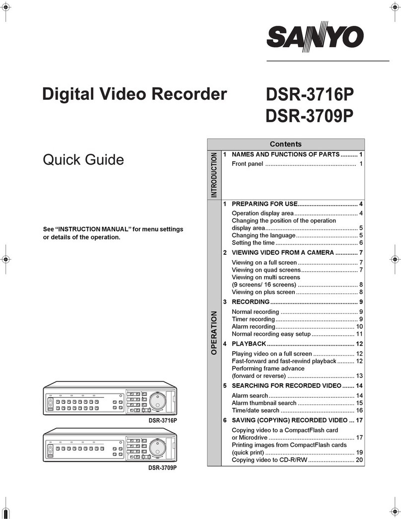 Sanyo DSR-3709P User manual
