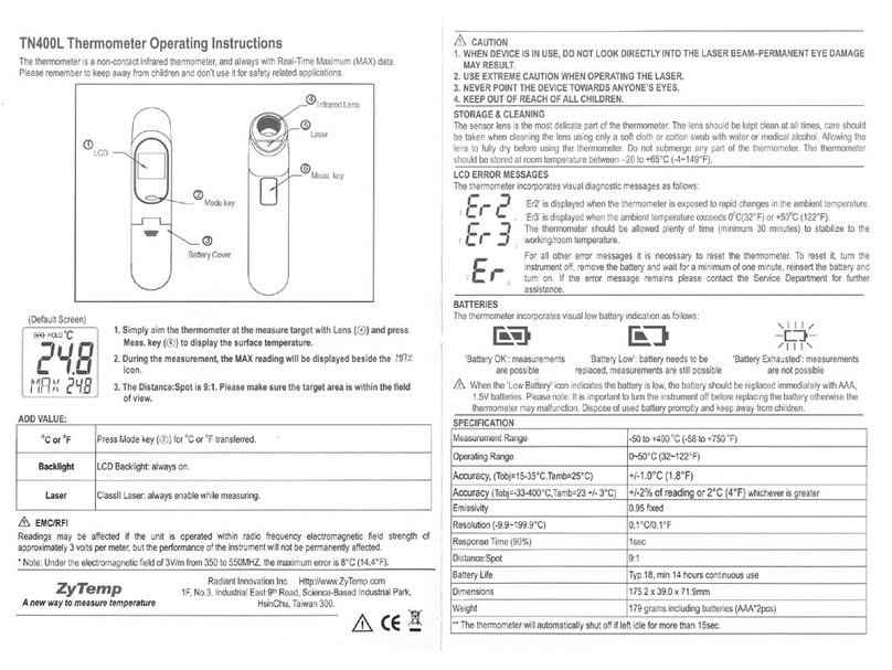Radiant Innovation TN400L User manual