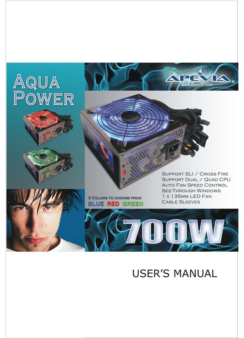 Apevia ATX-AQ700W-BK User manual Apevia ATX-AQ700W-BK User manual