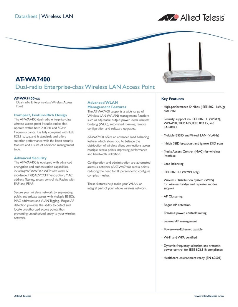 Allied Telesis AT-WA7400 datasheet