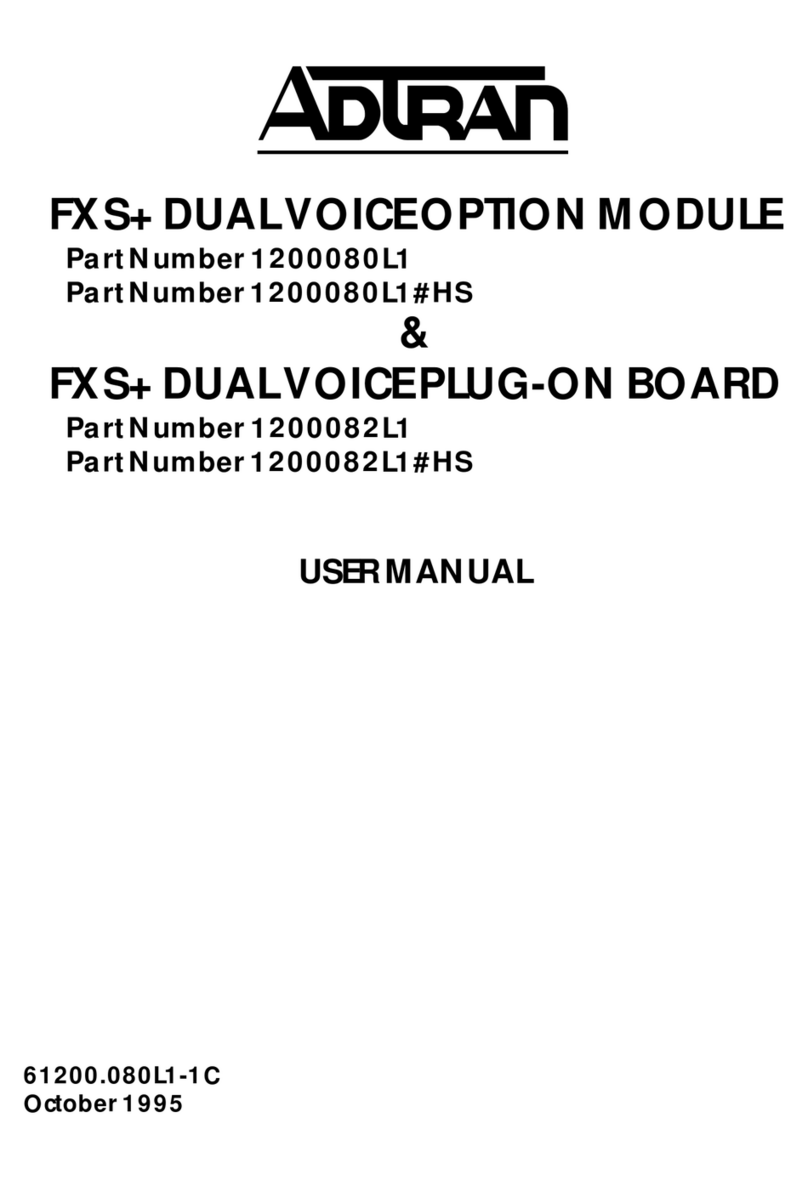 ADTRAN 1200080L1 User manual