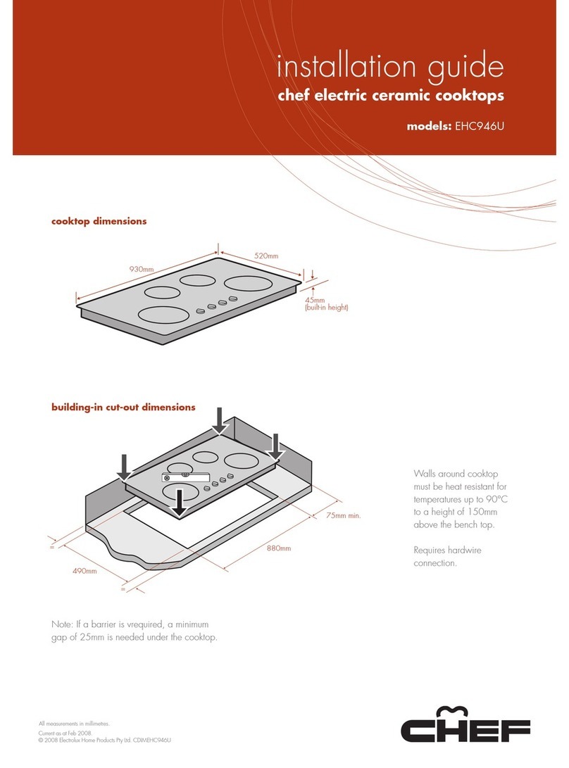Chef EHC946U installation guide